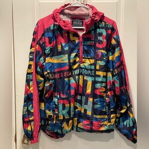 Parish National Vibrant Multicolor 1/4 Zip Pullover Size M